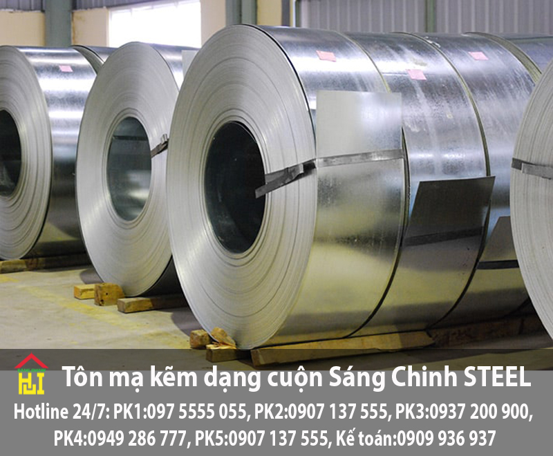 Bảng Báo Giá tôn mạ kẽm dạng cuộn