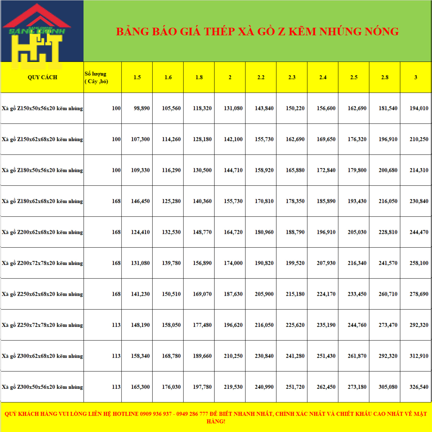 Xà gồ Z250x72x78x20 kẽm nhúng nóng