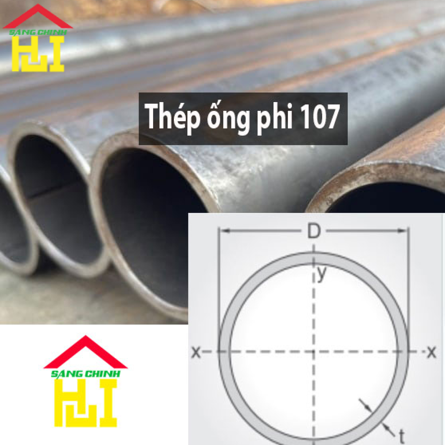 Thép ống phi 107