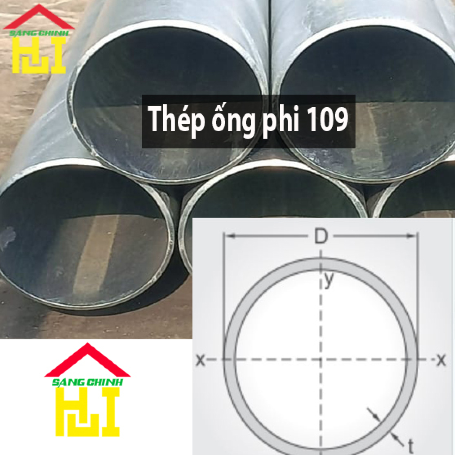 Thép ống phi 109