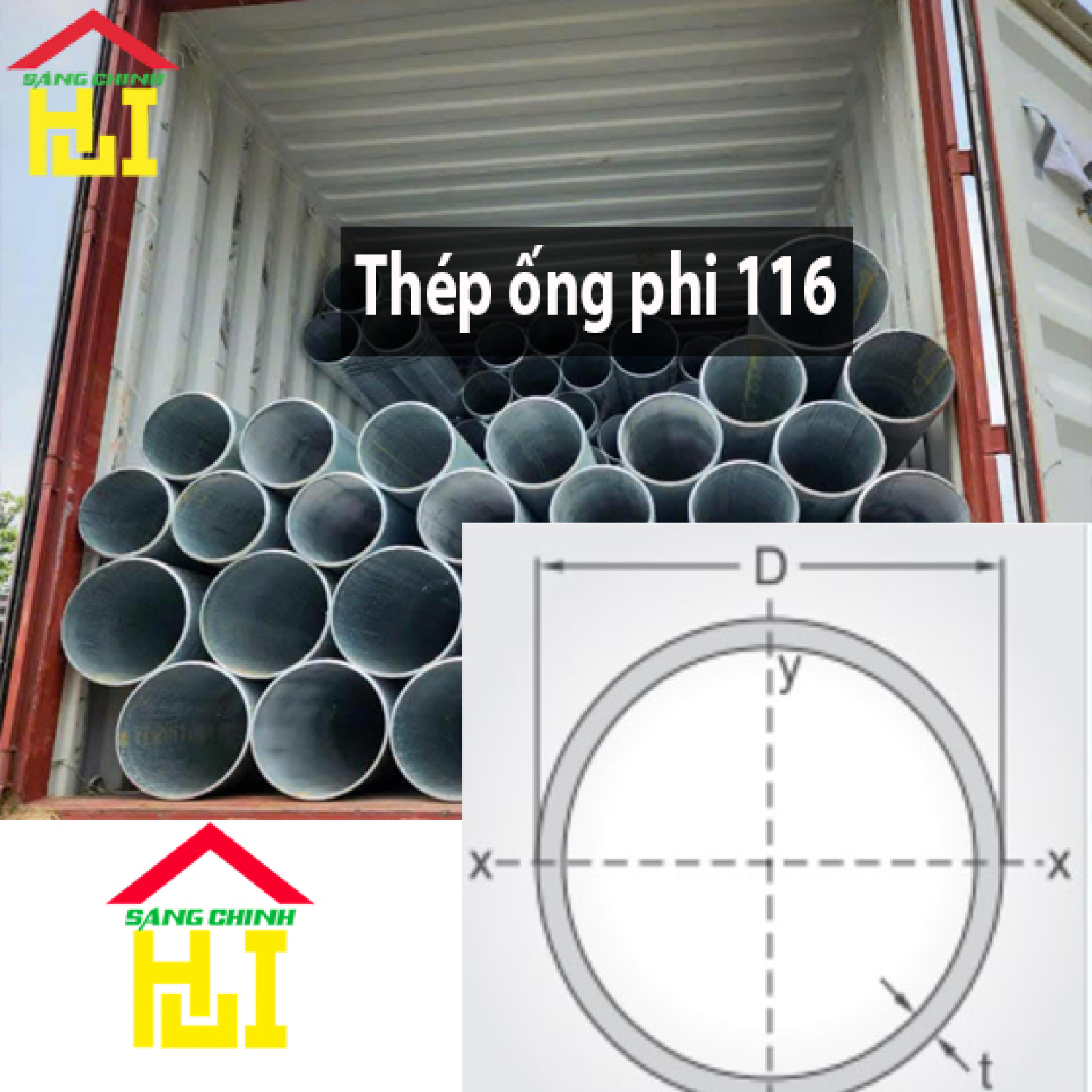 Thép ống phi 116