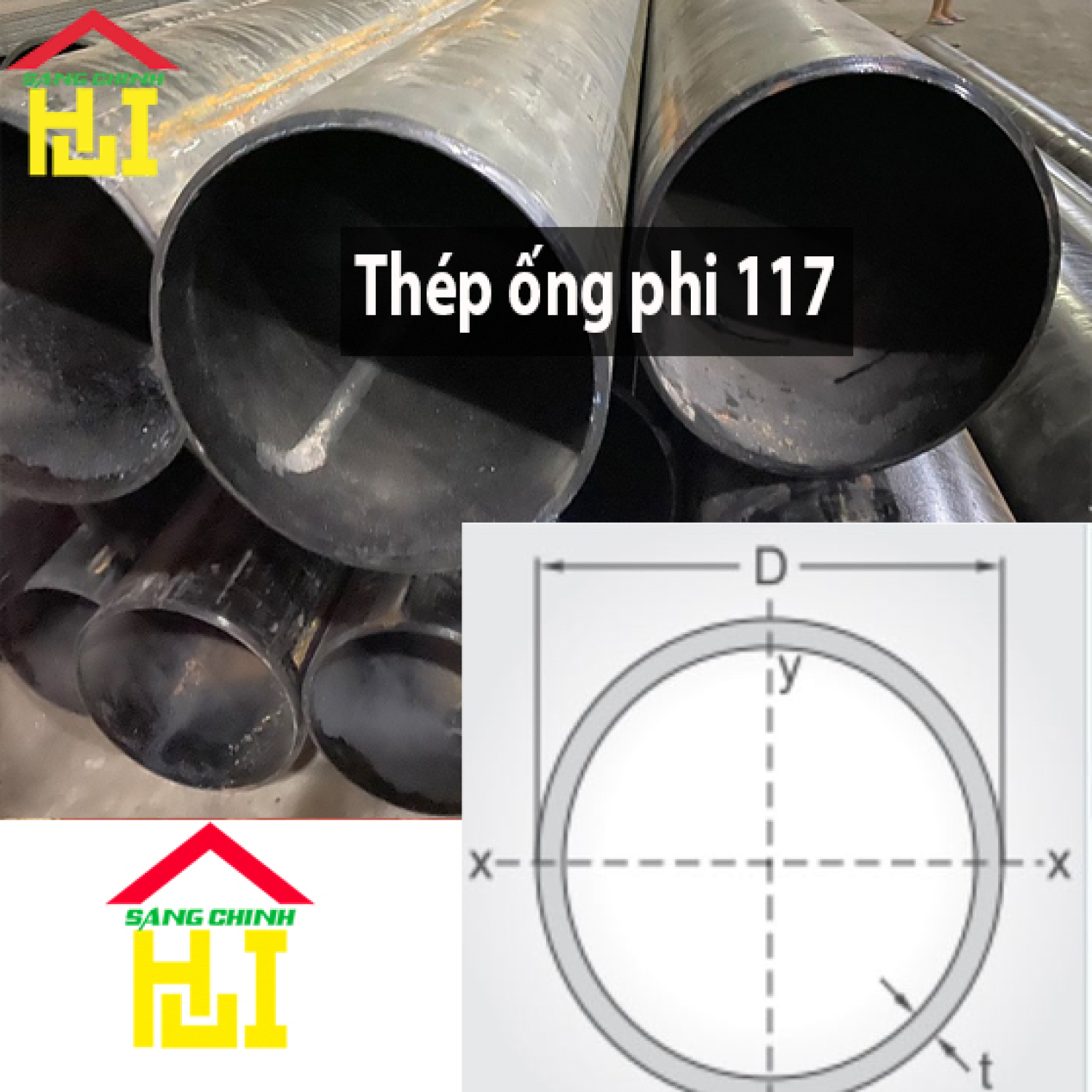 Thép ống phi 117