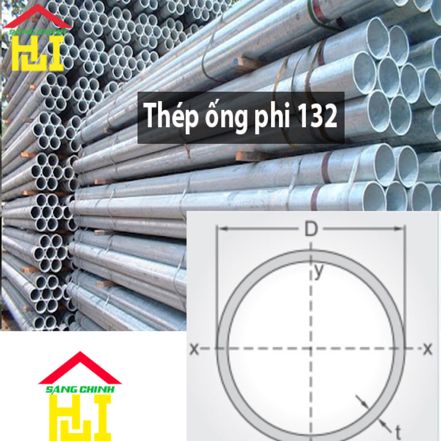 Thép ống phi 132