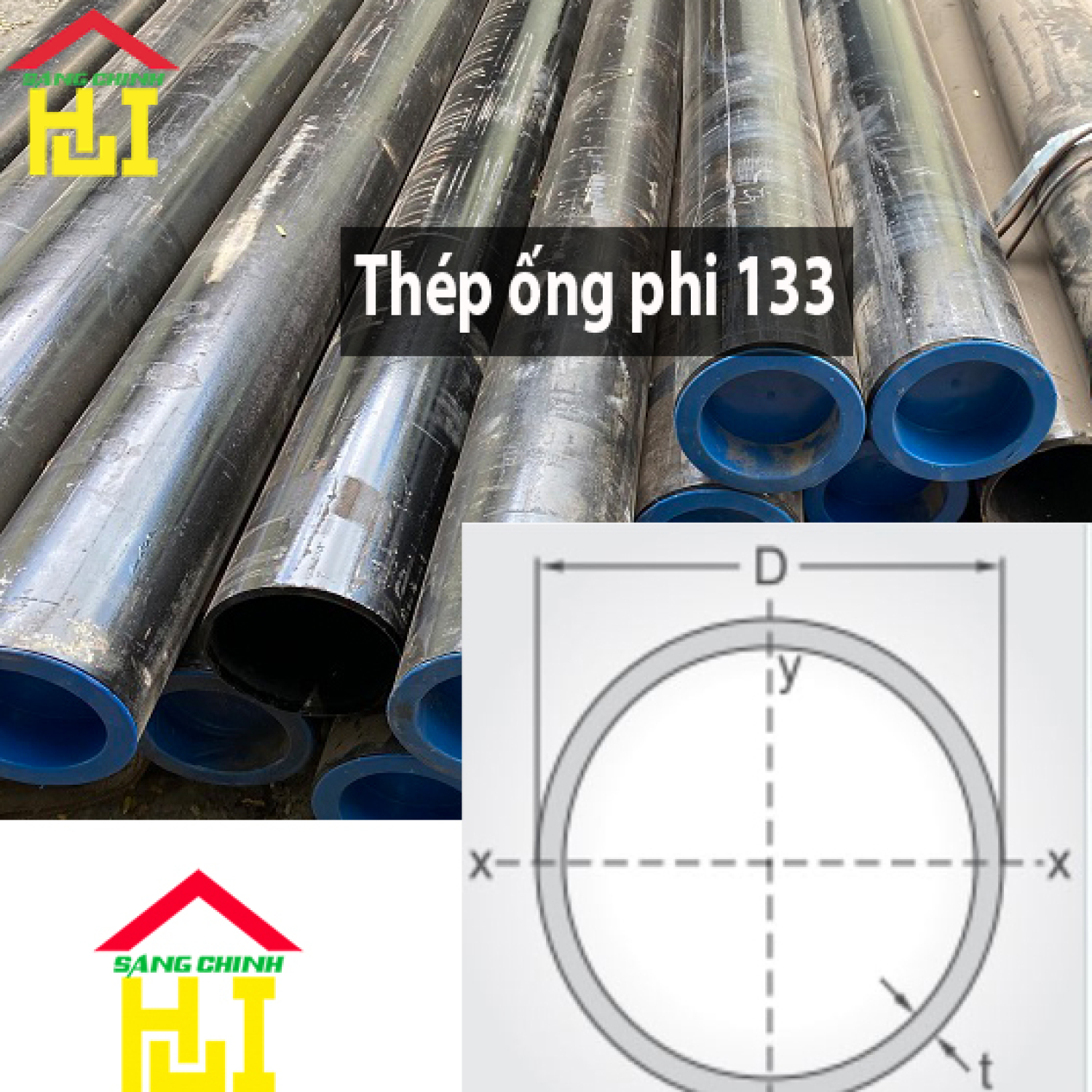 Thép ống phi 133