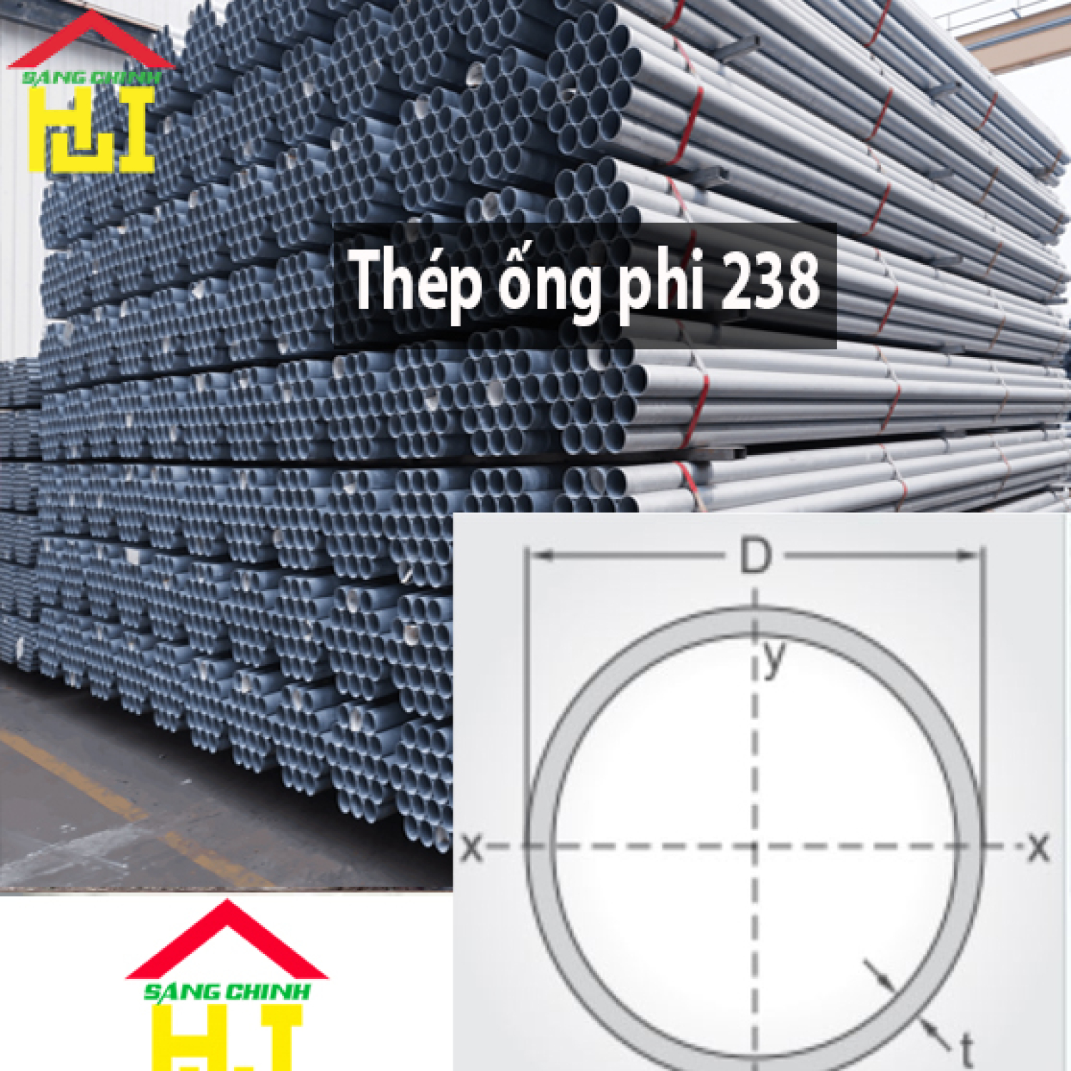 Thép ống phi 238