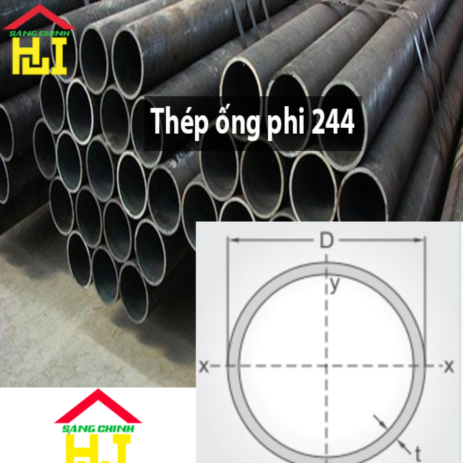 Thép ống phi 244