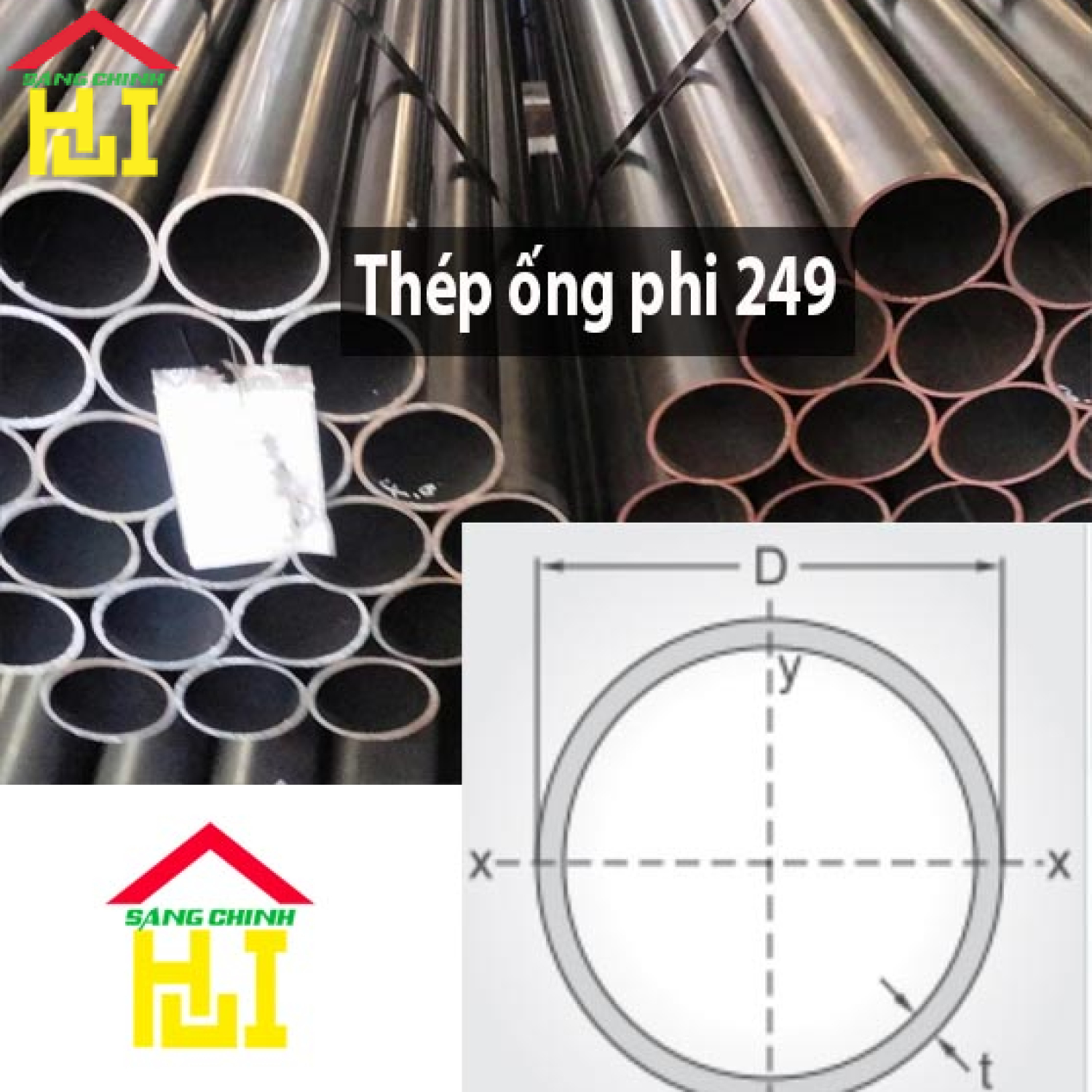 Thép ống phi 249