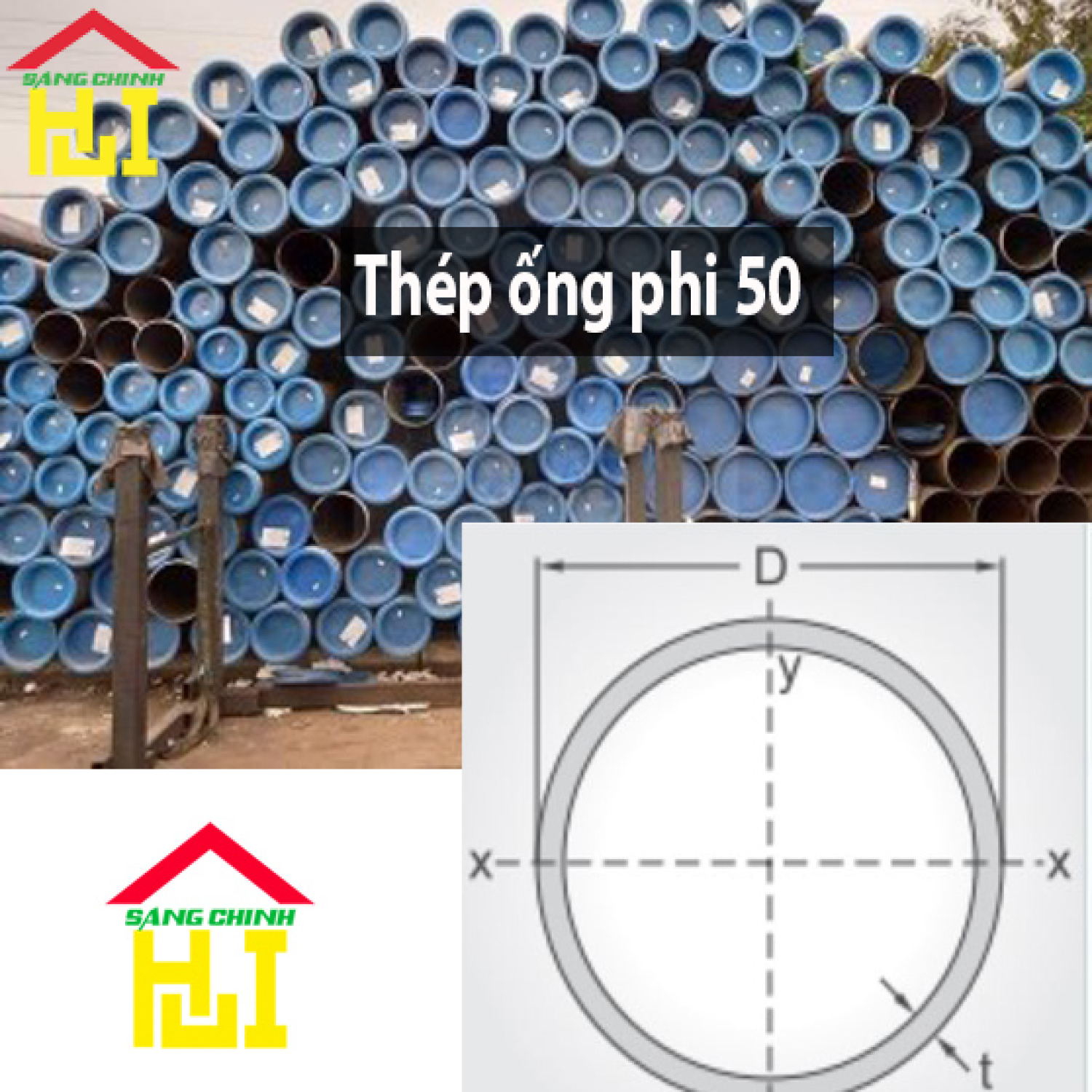 Thép ống phi 50