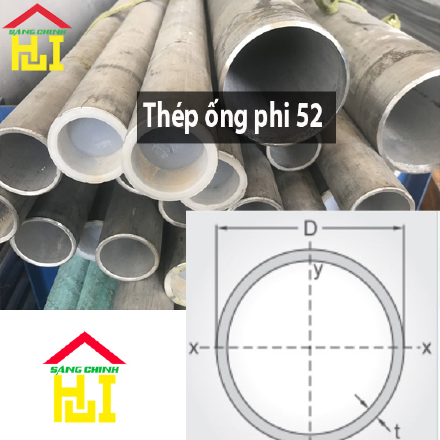 Thép ống phi 52