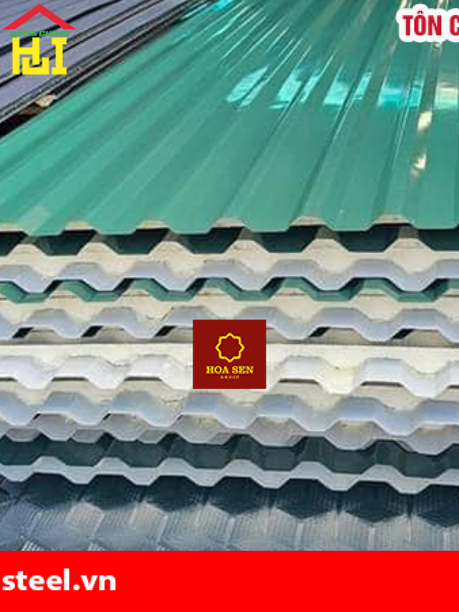 Tôn cách nhiệt 3 lớp Hoa Sen