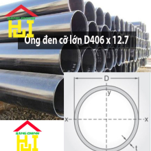 Ống đen cỡ lớn D406 x 12.7