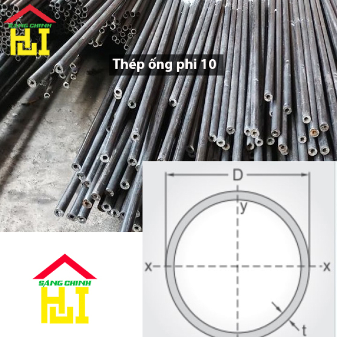 Thép ống phi 10