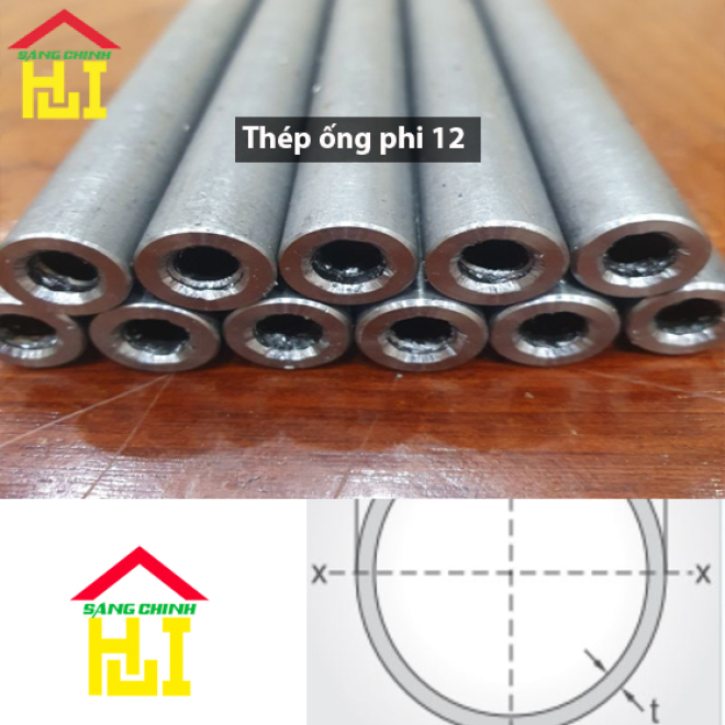 Thép ống phi 12