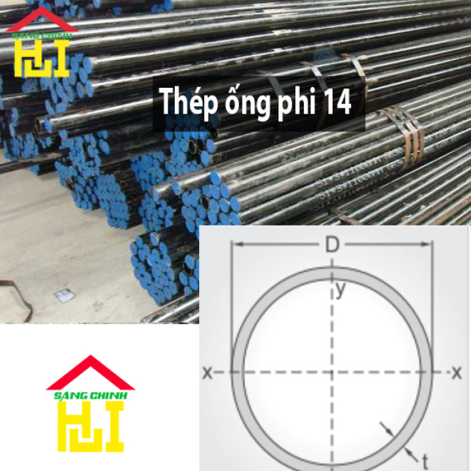 Thép ống phi 14