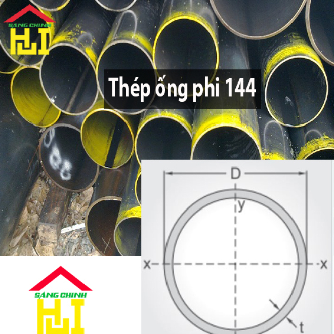 Thép ống phi 144