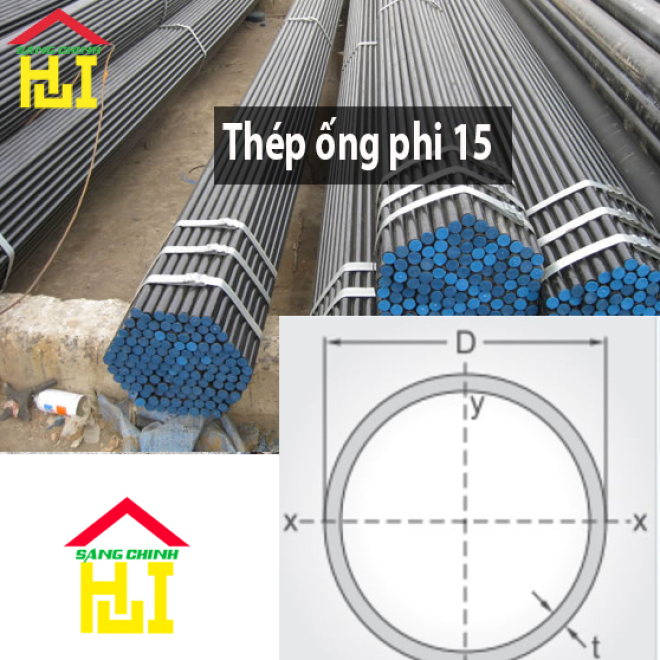 Thép ống phi 15