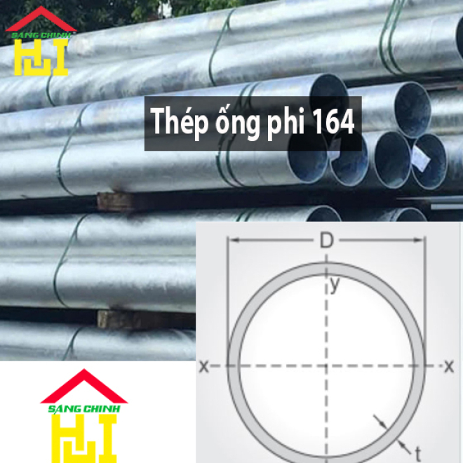 Thép ống phi 164