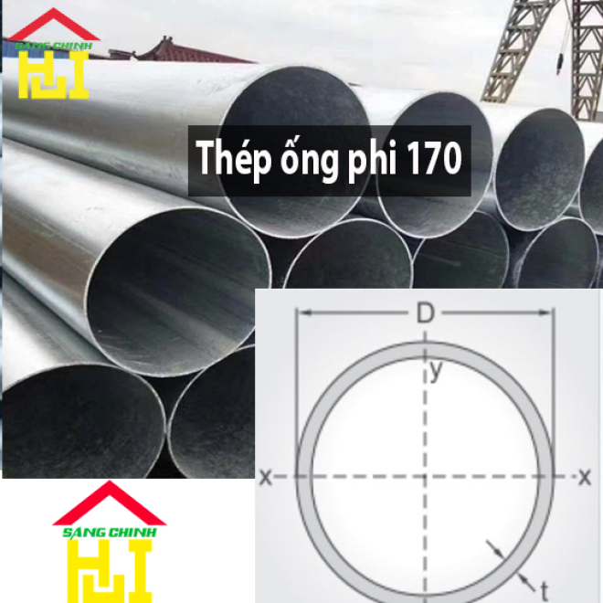 Thép ống phi 170