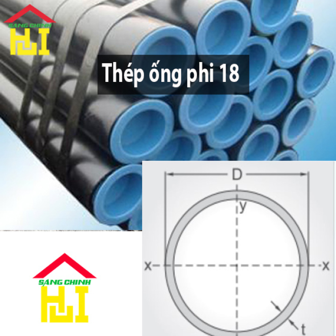 Thép ống phi 18