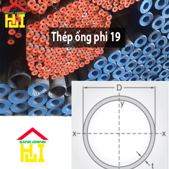 Thép ống phi 19