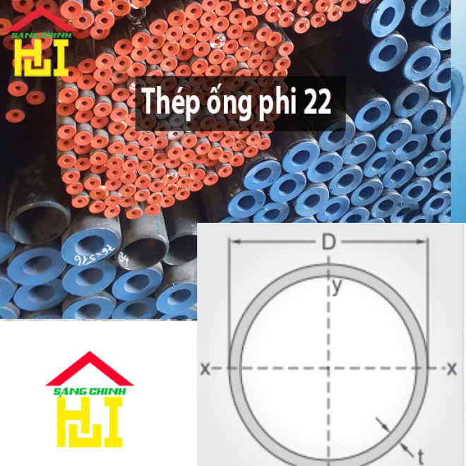 Thép ống phi 22