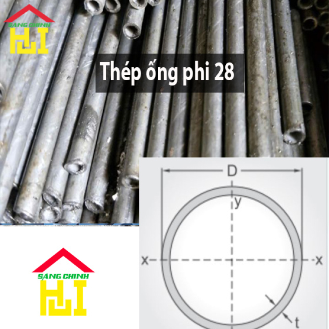 Thép ống phi 28