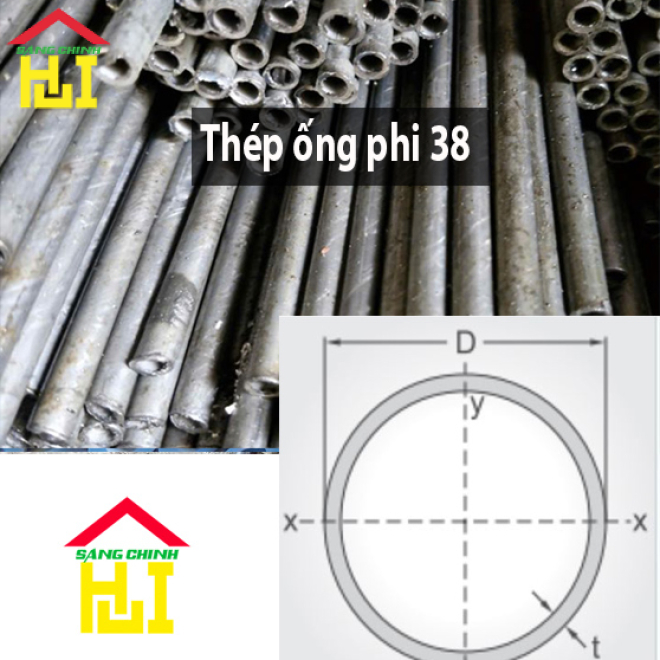 Thép ống phi 38