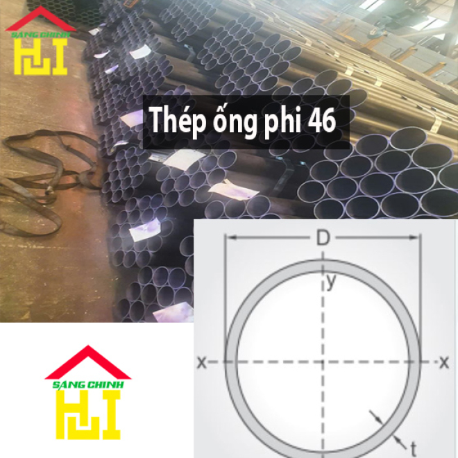 Thép ống phi 46