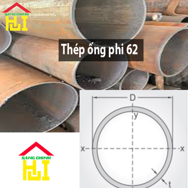 Thép ống phi 62