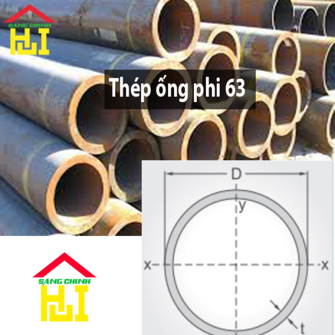 Thép ống phi 63