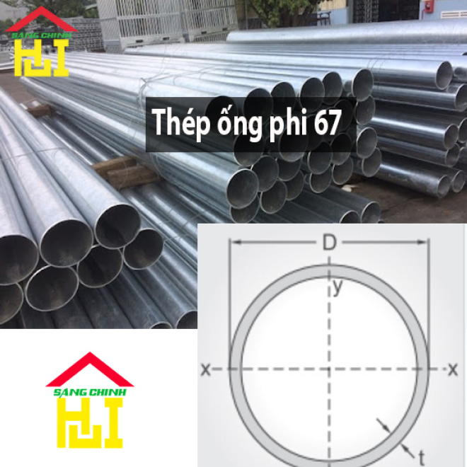 Thép ống phi 67