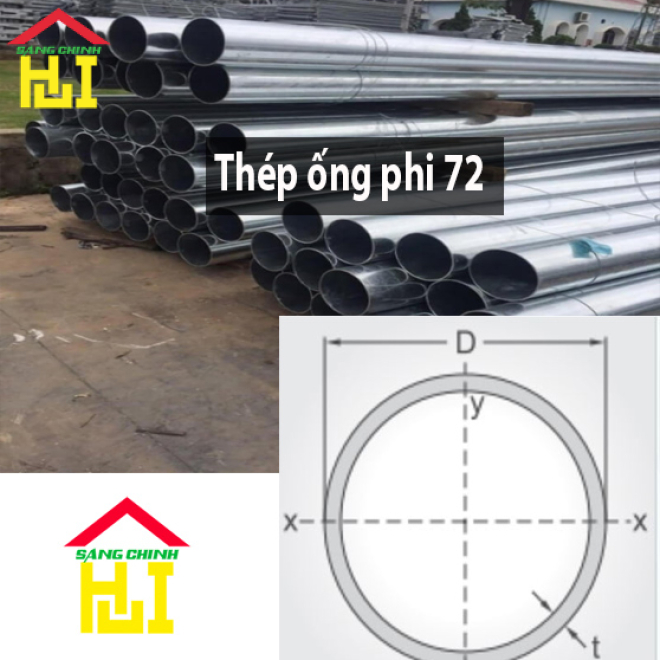Thép ống phi 72