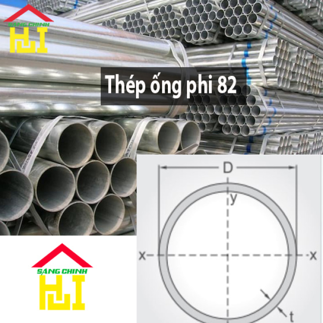 Thép ống phi 82
