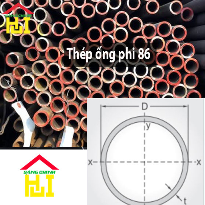 Thép ống phi 86