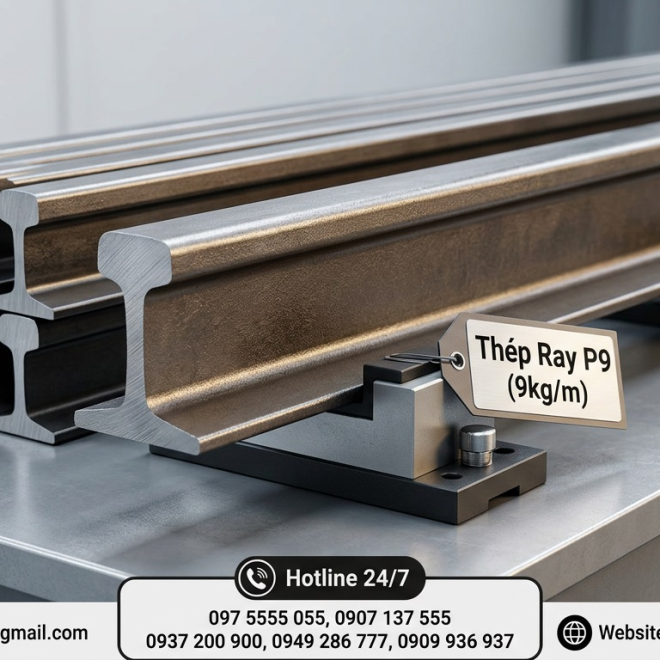 Thép Ray P9 (9kg/m)