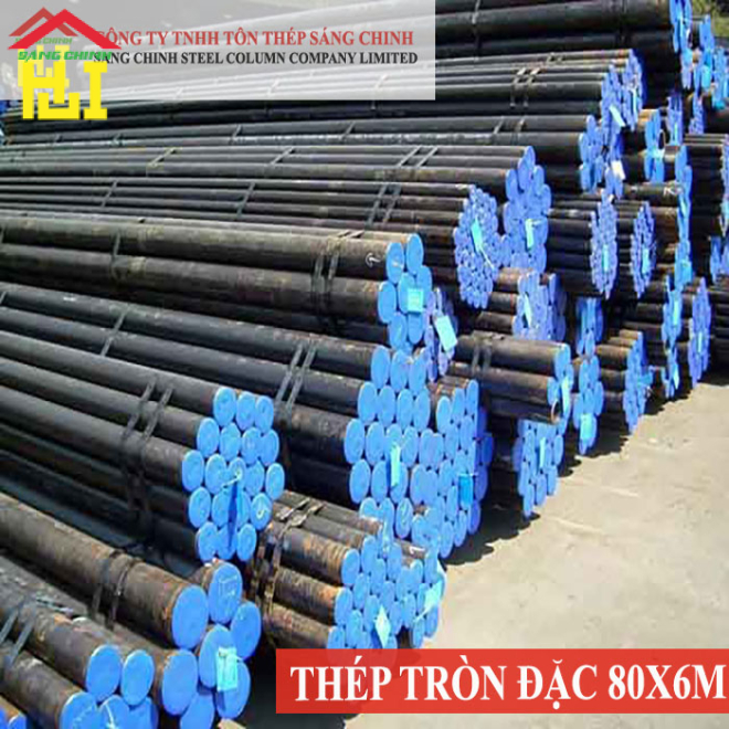 Thép tròn đặc phi 80 x 6m