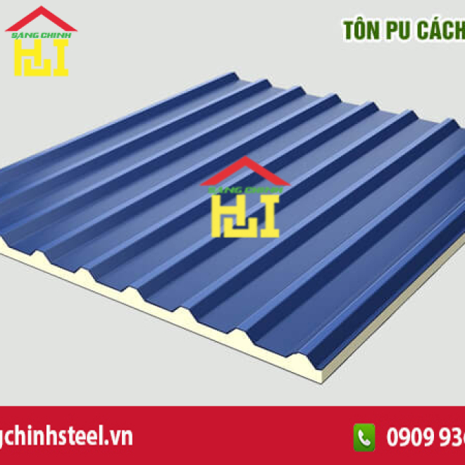 Tôn PU cách nhiệt 9 sóng: Giải pháp tối ưu cho mái nhà công nghiệp và dân dụng