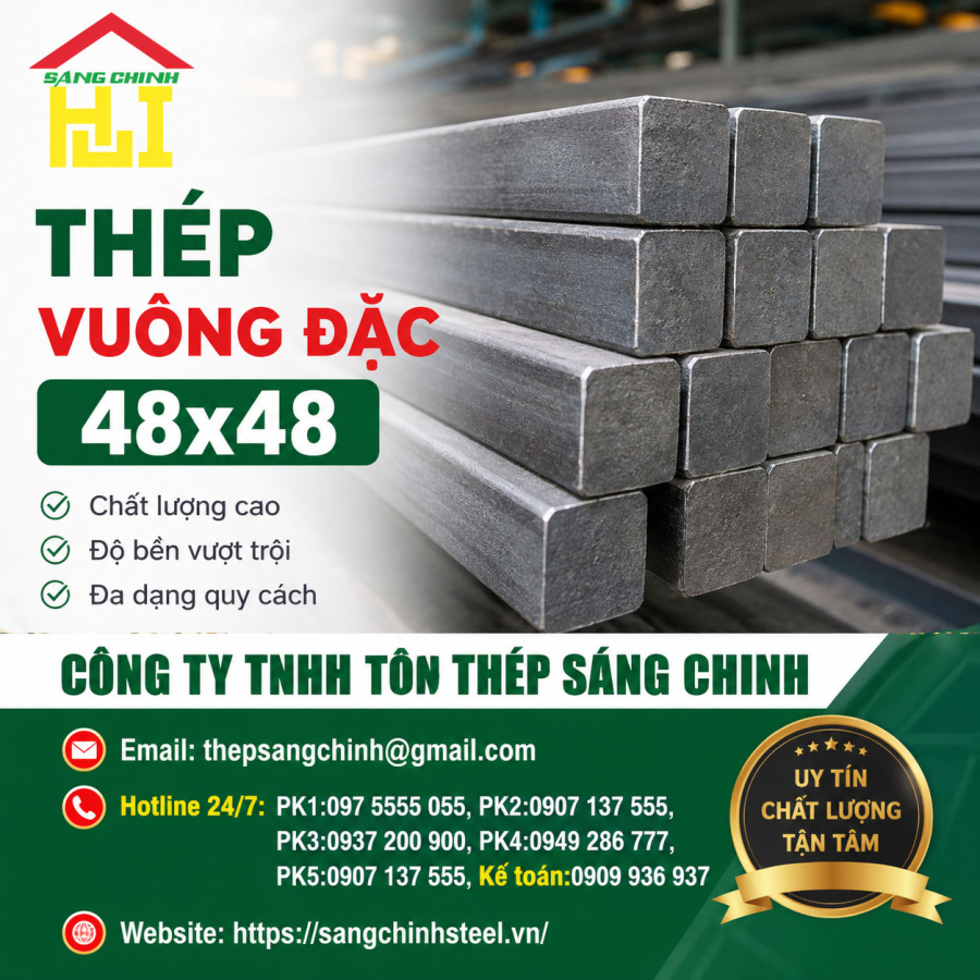 Bảng báo giá thép vuông đặc 48x48